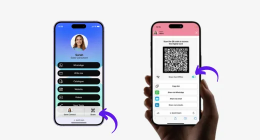 ¿Cómo compartir tu Tarjeta Digital sin Internet?