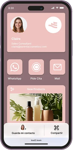 tarjeta digital cosmética