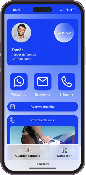 tarjeta digital ventas